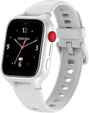 KidsOClock GL50 Kids Smart Watch Amoled Screen with Gorilla Glass, 4G Enabled Video Call, IP67 Water Resistant, HD Camera, 36 Hrs Battery, Remote Monitoring, SOS, Android 8.1 and More (White)