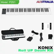 KONIX 61 Key Electronic Keyboard Portable Piano Control Light Weight W/Pedal Bag