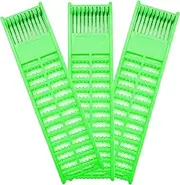 Yonihawk Fishing Snelled Hook Holder Organize for Storing Fishing Leader Holder Rigs Holder (Green-3pcs)