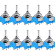 /10Pcs DPDT Mini Toggle Switch 6-Pin 3 Position On/Off/On Miniature Toggle Switc