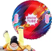 Tubing Sled - Inflatable Snow Racer, durble Winter Sports Tube | Anti-Trip Design Thickened PVC Snow Tube with Reinforced Handles, Stability-Boosting Design for Family Fun Slopes