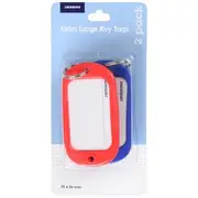 J.Burrows Extra Large Key Tags Red & Blue 2 Pack