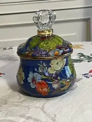 Mackenzie Childs Blue Lapis Sugar Bowl. Brand New!
