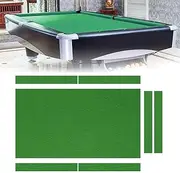FLEAGE Professional Billiards Pool Tablecloth - Billiard Pool Table Cloth, Worsted Wool+Nylon Billiard Cloth - Home Hotel 7/8/9 feet Mat 6pcs Strips Bar Billiard Pool Table Cloth 9-Ft Green