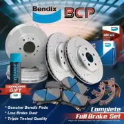 F+R Slotted Brake Rotors Drums Pads Shoes for Mitsubishi Triton MK 16 Inch (for: Mitsubishi)
