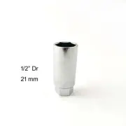 1/2" Dr. 21mm Spark Plug Socket Wrench with Magnet Cr-V Steel