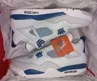 Air Jordan 4 Retro Off White/Military Blue FV5029-141 Men's Size 12