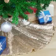 Christmas Tree Skirt Champagne Gold Sequence Xmas Tree Skirts 48inch Round Se...