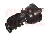 7" Dual BLACK Universal Power Brake Booster Ball Milled Master Cylinder GM Ford