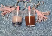 Best Friends Boba Bubble Tea & Coffee Charm Keychains 2 Pack NWT