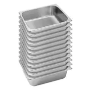 NNEAGS 12X GN Pan Full Size 1/2 GN Pan 10cm Deep Stainless Steel Tray