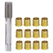 Tap And Die Set Thread Hole Repair Tool GasolinesEngine Metal M14 Insert 13 Pack