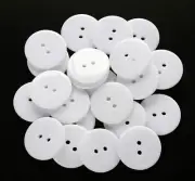100 Pcs 1 Inch 2 Holes Resin Buttons for Sewing Crafts Round Shirt Button