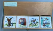 Denmark H.C. Andersen Presentation Pack Set of 4 Hand Painted Tiles NIB