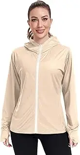 [GAIGEO] Women's Rash Guard Jacket Sun Shirts UV Rashguard Long Sleeve Tops UPF 50+ Peach Puff S
