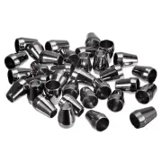 30pcs Bell Stopper Rope Cord Ends Lock Toggle Clips For Lanyard, Black