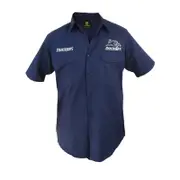 Penrith Panthers NRL Button up Work Shirt Short Sleeve Navy
