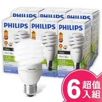 在飛比找PChome24h購物優惠-PHILIPS飛利浦Helix 23W螺旋省電燈泡(6入特惠