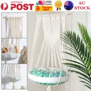 Cat Hammock Tapestry Swing Bed Macrame Cotton Rope Cat Hammock for Perch Wa F8S1