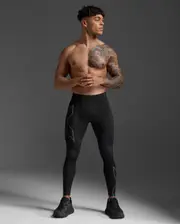 Light Speed Compression Tights, 2XU, XS, Black/ Black Reflective, Male
