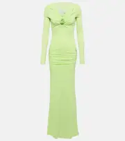 [Blumarine] Blumarine Embellished off-shoulder gown AU 10 green