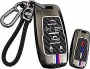 ontto luminous car key fob cover fit for Dodge Ram 1500 2500 3500 4500 5500 2019 2020 2023 2024 2025 key holder Metal Smart Shell case keyring keychain auto styling Accessories