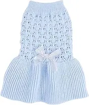 BESPORTBLE 1pc Cat Lovely Dress Pet Clothes Cat Hoodie Cat Wool Dress Dog Accessories Cat Pet Clothing Cat Suit Winter Accessories for Pet Dachshund Clothes Cat Clothes Dog Diapers Sky-Blue