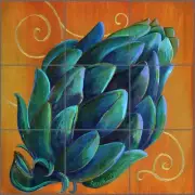 Tile Mural Backsplash Ceramic Libby Artichoke Vegetable Kitchen Art SLA041