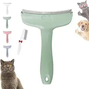 Dog-go-Comfy Pet Comb Pro, Doggo Comfy Pet Hair Remover, Dog & Cat Grooming Brush for Shedding, Tight V-Shaped Teeth Hair Removal Deshedding Brush for Long or Short Tangled,S,Green