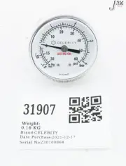 31907 CELERITY PRESSURE GAUGES, 1-4BAR, 1/4" VCR MALE (NEW) 01-0139-F