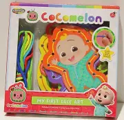 SEALED Cocomelon My First Lace Art Toddler 6 Cardboard Cards 6 Laces Motor Skill