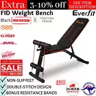 Everfit Adjustable Weight Bench FID Fitness Flat Waterproof Incline Home Gym New