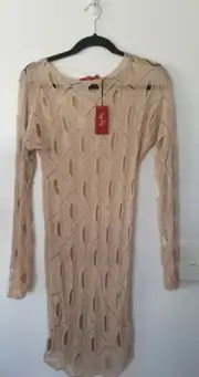 Tigerlily Amaya Knit longsleeved sexy/see throughish dress - Beach Boho Festival