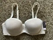 Ambrielle Bra 42D Full Figure Multiway Strapless Ivory/Beige New With Tags