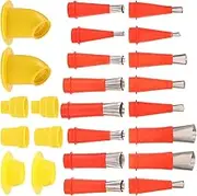 1Set Caulking Nozzle Kit Includes Nozzles Bases for DIY and Professional Use Compatible with Caulking Glue