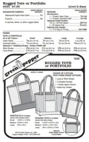 Rugged Tote & Portfolio Bag #533 Sewing Pattern (Pattern Only) gp533