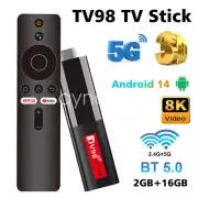 Mini TV Stick Android 14 2.4G 5G Dual WiFi Smart TV Box 2G+16G 8K Media Player