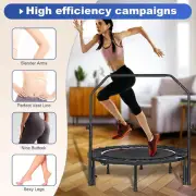 40''/48''Foldable Mini Trampoline Rebounder, Fitness Trampolines with Adjusta...