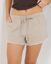 [Mooloola] Mooloola Women's Zanzibar Shorts in Stone Grey Size 4 4 Stone Grey