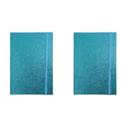 2x LVD 21cm Notebook A5 Journal/Diary Writing Stationery 80 Pages Glitter Sky
