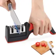 Knife Sharpener 3 Stage Knife Sharpening Tool for Dull Steel, Paring, Chefs and