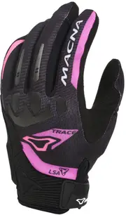 Macna Trace Ladies Motorcycle Gloves, black-pink, Size S for Women Black Pink