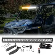 Amber/White/Strobe 32'' Light Bar Roof Mounts For Polaris RZR XP 1000/XP Turbo