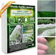 Garden Pest Barrier Netting, Thickened Mesh Net Bugs Out Plant Covers 10x33Ft Ultra Fine Protection Netting for Vegetable Plants Fruit Flowers Greenhouse Row Cover Raised Bed Insect Barrier Screen Net