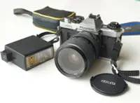 在飛比找Yahoo!奇摩拍賣優惠-富士AX-1單眼相機古董相機底片相機老相機附閃光燈