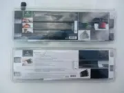 Aspect metal and glass silver mini subway ebony stainless tile sections peel sti