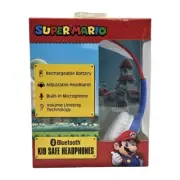 Super Mario Bluetooth® Headphones Adjustable Headband Soft EarCushions Kids Safe