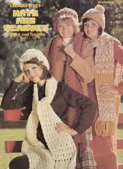 Hats and Scarves to Knit and crochet Leisure Arts Leaflet 45 vintage 6 patterns