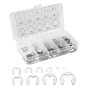 120 PCS 304 Stainless Steel E Clip Washer Assortment Kit for Shaft Fastener3507