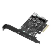 PCIe TO USB3.2 Gen2 Expansion Card Adapter with Type-C Type-E 19Pin 20Gbps